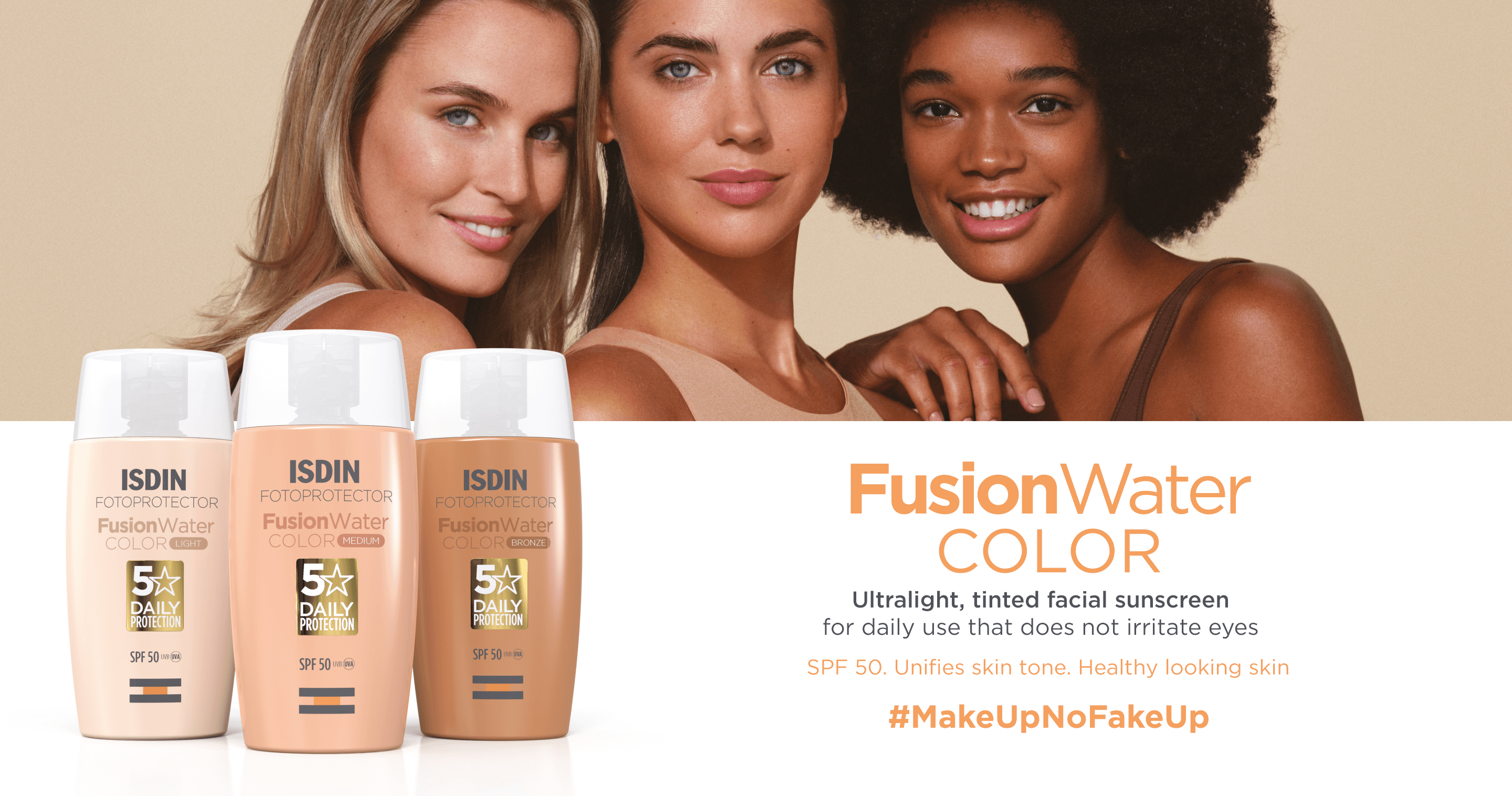 Fotoprotector ISDIN Fusion Water Color Light SPF 50