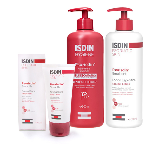 Psorisdin cuidado corporal en gel de baño, Loción y Creama diaria