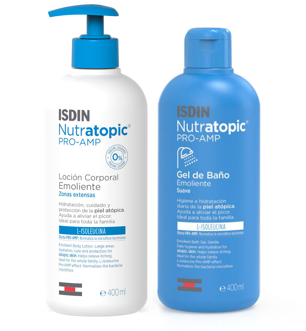 Nutratopic Pro-AMP gel de baño y loción emoliente piel atópica