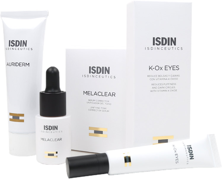 Isdinceutics Melaclear, K-Ox Eyes, Auriderm: Specific Isdinceutics Melaclear, K-Ox Eyes, Auriderm: Specific