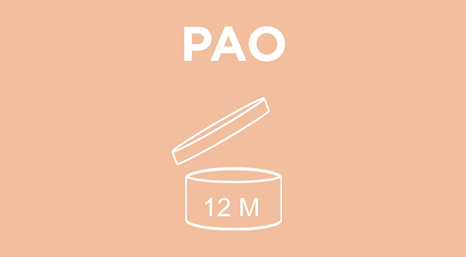 Símbolo PAO cosmética