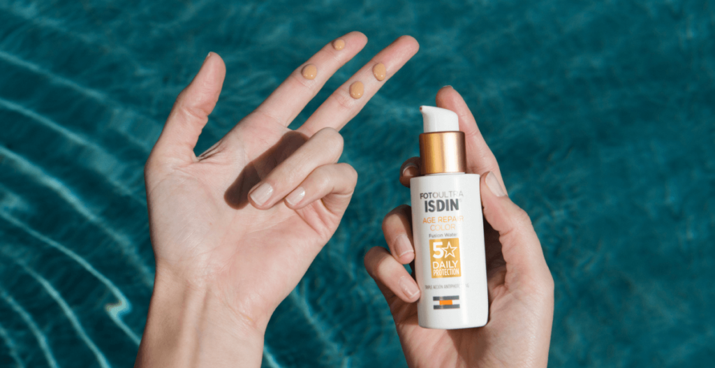 fotoprotector solar facial con color