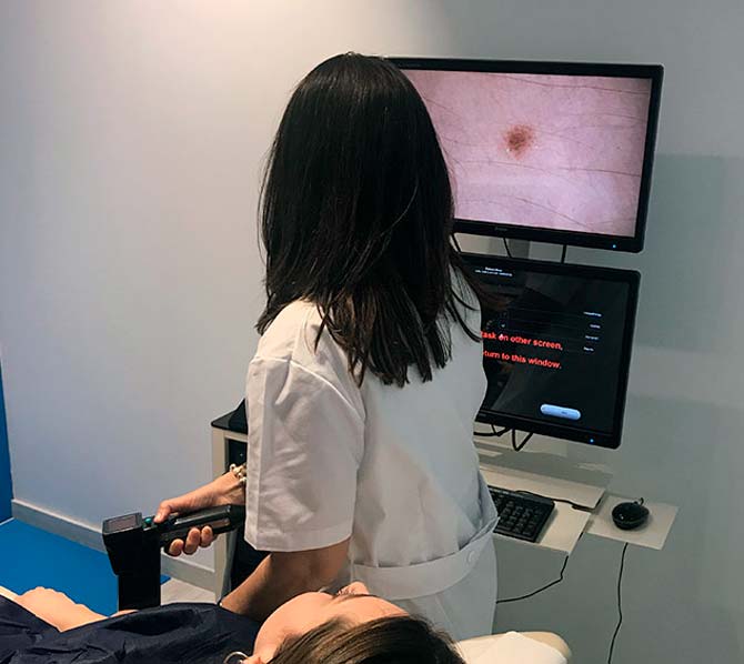 Dermoscopy is an imaging technique to see structures that are not visible to the naked eye