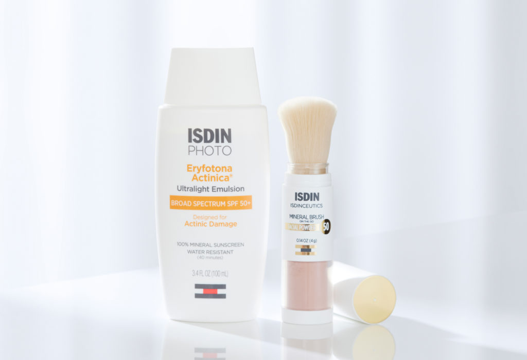 ISDIN morning skincare routine - sun care products
