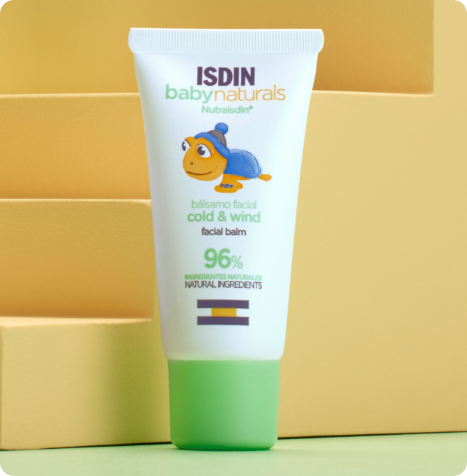 Bálsamo Facial Cold & Wind de ISDIN Babynaturals, protección contra frío y viento para la piel sensible del bebé.