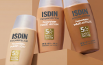Tres tonos de protector solar facial con color ISDIN Fusion Water MAGIC Light, Medium y Bronze SPF 50.