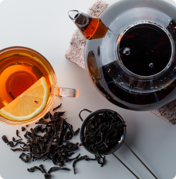 té negro que puede manchar los dientes