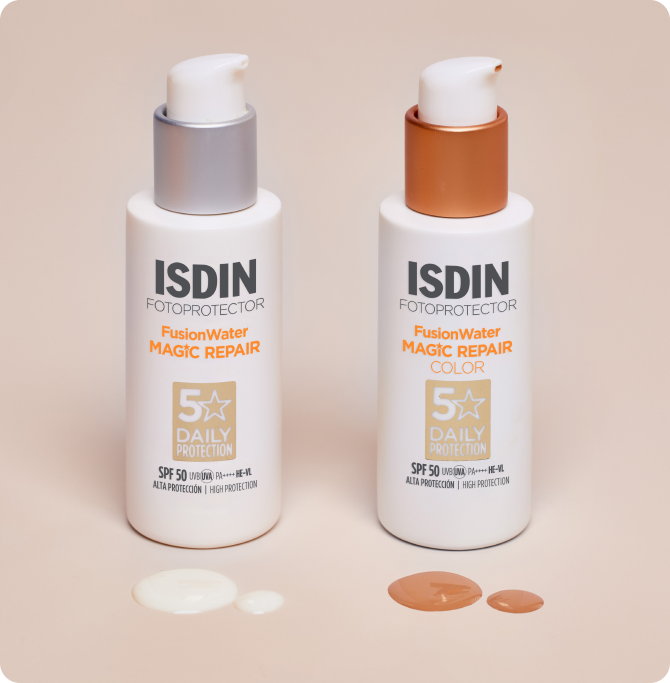 fotoprotectores fusion water magic repair ideales fotoenvejecimiento