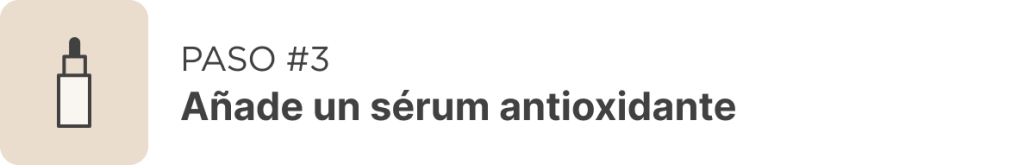 Rutina facial de primavera paso 3 aplicación de sérum antioxidante