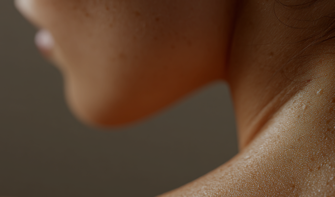 Rostro de mujer expuesto a la luz solar, relacionado con la prevención y detección temprana del melanoma.