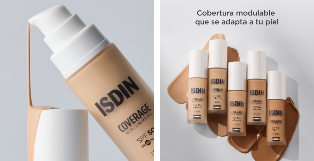 COVERAGE DE ISDIN, MAQUILLAJE CON MUY ALTA PROTECCIÓN SOLAR