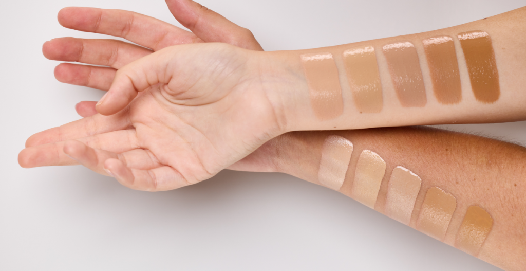 tonos de base de maquillaje con protección solar