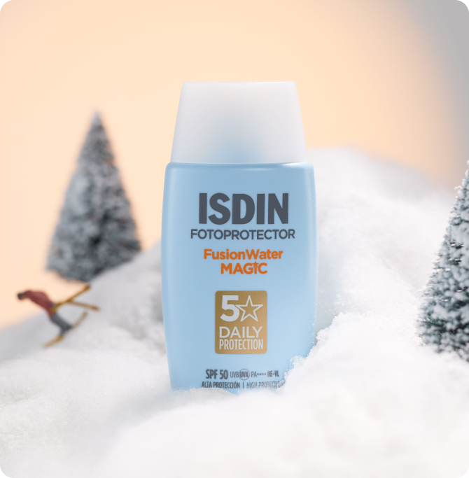 Fusion Water MAGIC de ISDIN fotoprotector ideal para la nieve