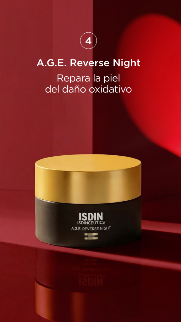 Crema facial nocturna A.G.E. Reverse Night de ISDIN para reparar la piel mientras duermes