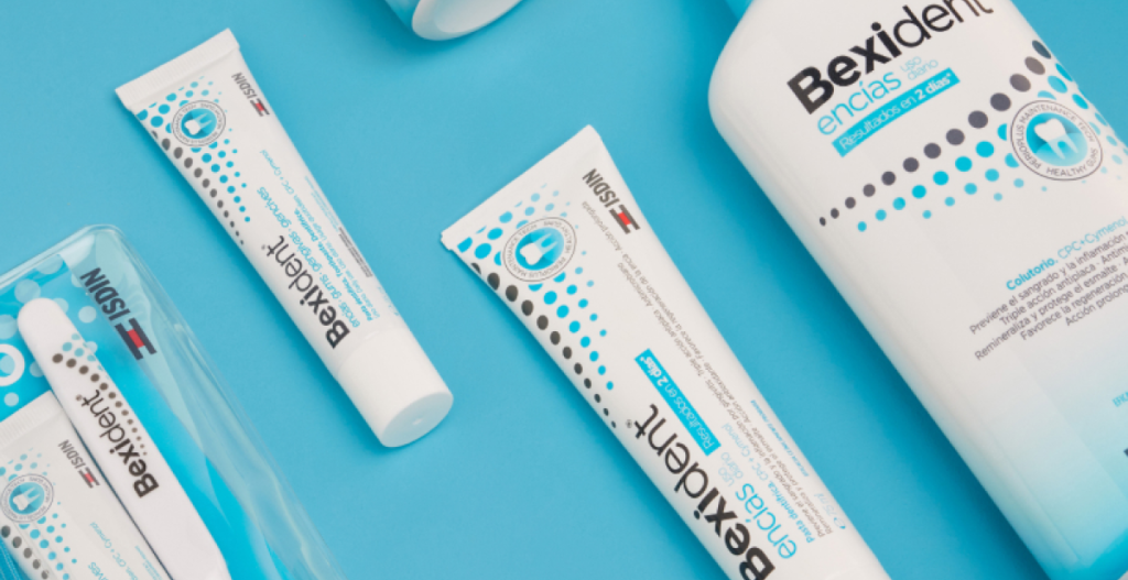 Gama Bexident con pasta dental y colutorio para el cuidado diario de encías y dientes