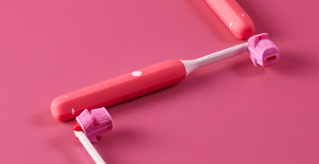 Cepillo eléctrico Balene con cabezal de doble cara diseñado para una limpieza dental completa