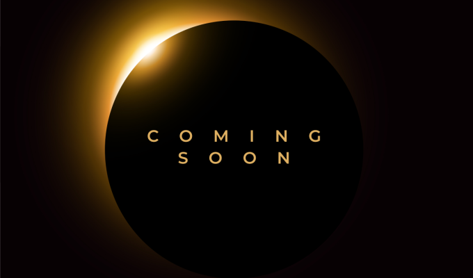 Representación artística de un eclipse solar con la Luna cubriendo parcialmente el Sol