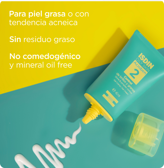 Acniben Control de Brillos y Granos para piel grasa o con tendencia acneica, de acabado no graso.