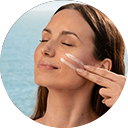 Teste de proteção solar facial