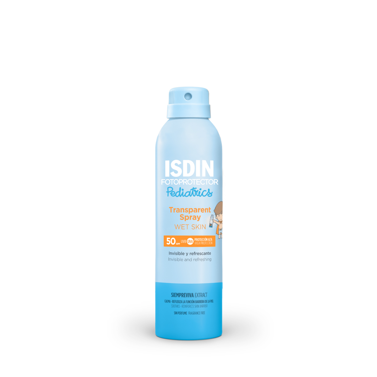 Fotoprotector ISDIN Transparent Spray Wet Skin Pediatrics SPF 50 | ISDIN