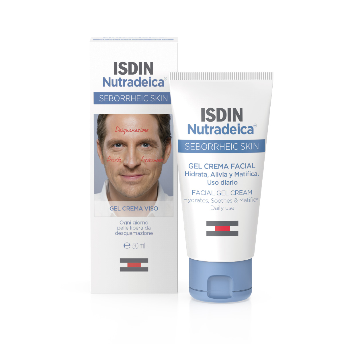 nutradeica gel crema viso pelle a tendenza seborroica isdin