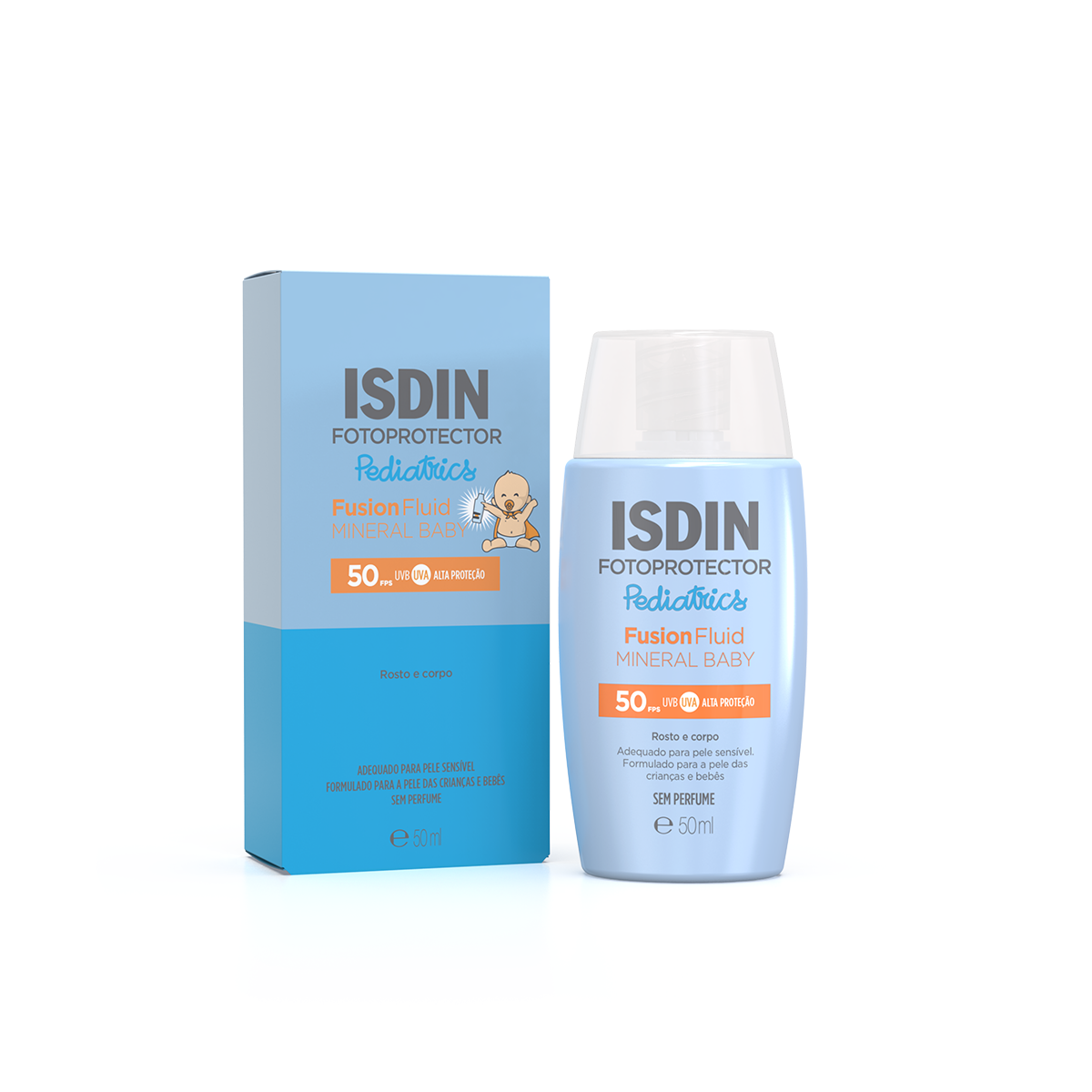 FOTOPROTECTOR Fusion Fluid Mineral Baby Pediatrics FPS 50 | ISDIN
