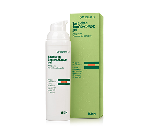 Tactuoben Gel Adapaleno 1mg/g + Peróxido de Benzoilo 25 mg Tactuoben Gel Adapaleno 1mg/g + Peróxido de Benzoilo 25 mg