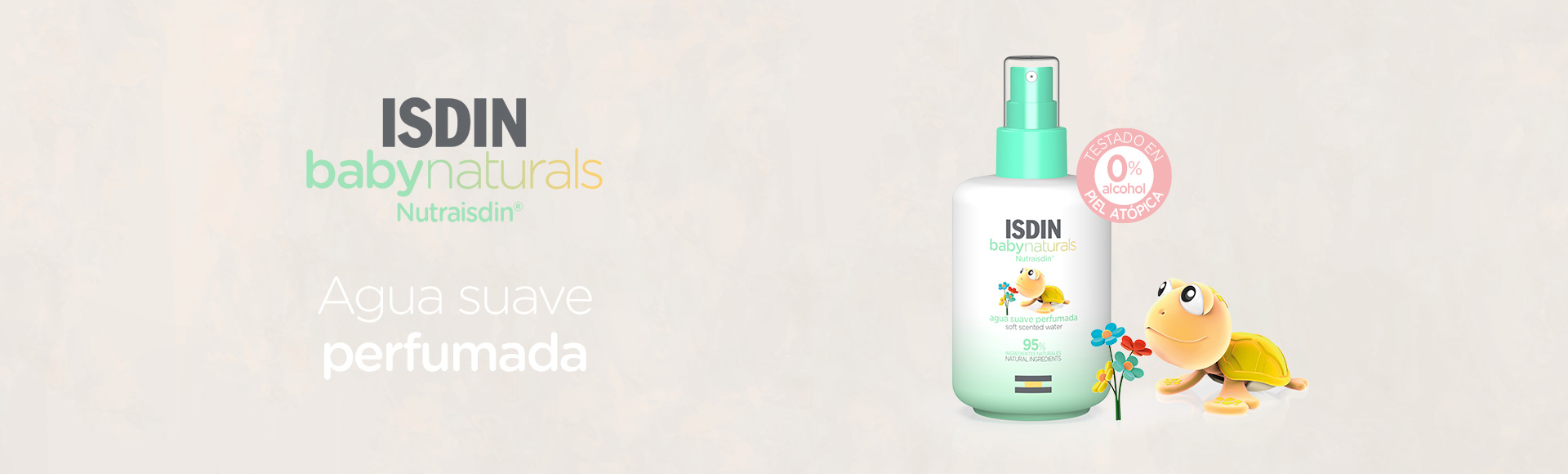 Nutraisdin Baby Naturals Agua Suave Perfumada, Colonia para Bebé