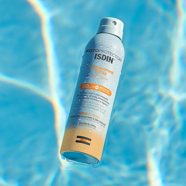 Fotoprotector ISDIN Transparent Spray Wet Skin SPF 50, SPF 30