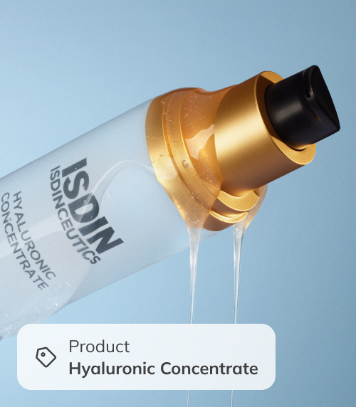 ISDIN Hyaluronic Concentrate serum with fluid texture, designed to boost hydration during winter skincare routines