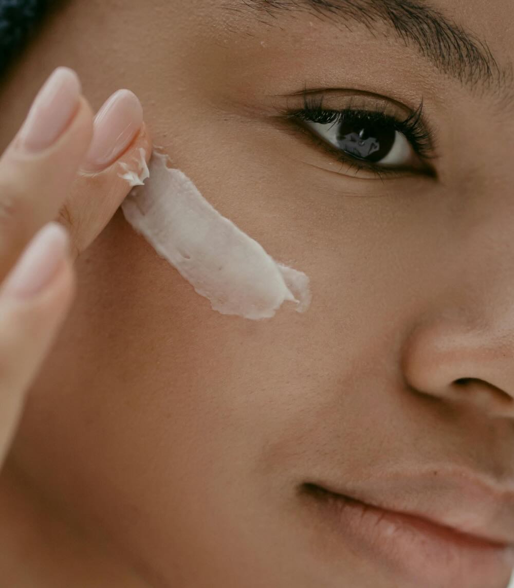 woman doing skincare