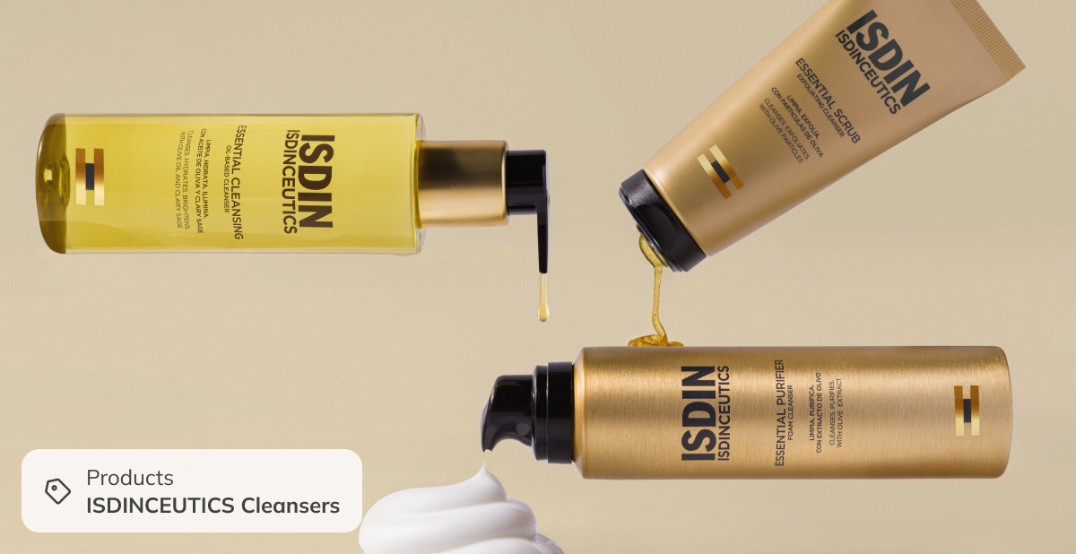 Isdinceutics oil and water-based cleansers